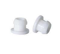 Tappo a scatto in silicone con tappo a scatto in silicone da 2,5 mm-50,6 mm. Coperchio terminale del tubo rotondo(White,6mm-10Pcs)