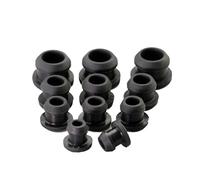 Tappo a scatto in silicone con tappo a scatto in silicone da 2,5 mm-50,6 mm. Coperchio terminale del tubo rotondo(Schwarz,14mm-5Pcs)