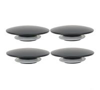 Tappo a scatto per lavabo, in ottone nero opaco, facile da aprire, per lavandino del bagno, 66 mm (4 pezzi)
