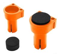 Tappo a tenone in nylon con parte superiore in gomma EVA antiscivolo, per fori da 19 mm e 20 mm in progetti di lavorazione del legno, colore arancione, design compatto per una presa sicura sui banchi
