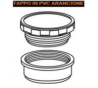 TAPPO A VITE CON GUARNIZIONE E CON FILETTO ARANCIONE