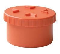 Tappo a vite per ispezione in PVC arancione Ø 80 mm