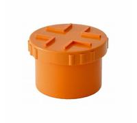 TAPPO A VITE PVC CON GUARNIZIONE ARANCIONE AD INCOLLAGGIO VARIE MISURE