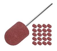 Tappo Abrasivo per Nail Art, Tappo Abrasivo per Blocchetti di Punte per Trapano per Unghie, Set di Nastri Abrasivi per Levigatura per Testine Lucidanti Strumento per Pedicure per Manicure e(Marrone)