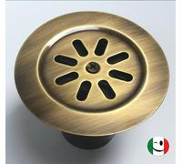 TAPPO AD ESPANSIONE PER POZZETTO DA Ø 100 CON GRIGLIA BRONZATO - BRONZO