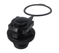 Tappo adattatore per valvola dell'aria per kayak per piscina gonfiabile a zattera - Coperchio antipolvere in PVC 22 mm nero 2 pezzi (1 pz)