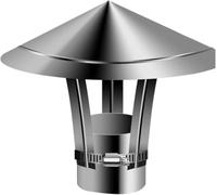 Tappo Antipioggia per Tetto Tappo per Camino Superiore A Cono Tappo per Camino Ventilato Tappo Antipioggia per Tetto Tappo di Scarico Superiore Coperchio Esterno per Camino Resistente al, 150mm