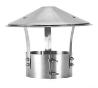 Tappo antipioggia ventilato per copertura del tubo della stufa, in acciaio inossidabile resistente e design per proteggere il camino da pioggia, vento e detriti (150 mm)