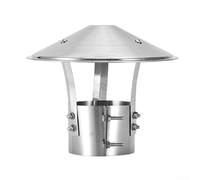 Tappo antipioggia ventilato per copertura del tubo della stufa, in acciaio inossidabile resistente e design per proteggere il camino da pioggia, vento e detriti (100 mm)