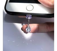 Tappo antipolvere per telefono con torre Eiffel scintillante e strass - compatibile con porte di ricarica /Type-C, idea regalo pratica per amici e festival, eleganti accessori per cellulari come regal