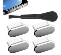 Tappo Antipolvere Tappo Coperchio Spazzola in Silicone per Cellulare E | Set Da 4 Coperture Per Porta Di Ricarica Protettore Con Spazzola Multifunzione Per Casa, Viaggi E Viaggi Su Strada,