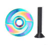Tappo Attacco Manubrio CNC Lega Leggera 32mm | Compatibile MTB e strada, design elegante, resistenza duratura, include per vite di fissaggio(Glossy Color)
