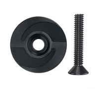 Tappo Attacco Manubrio CNC Lega Leggera 32mm | Compatibile MTB e strada, design elegante, resistenza duratura, include per vite di fissaggio(Black)