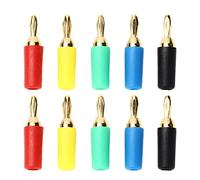 Tappo banana 2,5 mm Connettore di saltura placcata in ottone set 10pc per la presa del filo altoparlante