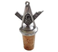Tappo bottiglia in peltro 'G' quadrato massonico e bussole - peltro inglese...