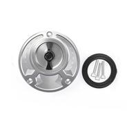 Tappo carburante Per MT-01 MT-10 FZ6 FZ6R FJR1300 XSR700 XSR900 CNC Copertura Del Tappo Del Serbatoio Del Carburante Motocicletta Senza Chiave(Nero argento)
