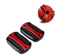 Tappo carburante Per Per T-Max Per TMAX 500 560 530 SX DX Per TECH MAX Coperchio Serbatoio Pompa Freno Liquido Freni Moto(3-Red)