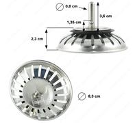 TAPPO CESTELLO BASKET PER LAVELLO FRANKE 3 DIAM. 8,3 CM 133.0041.937