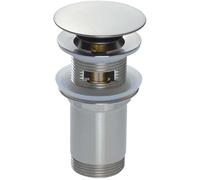 Tappo click-clack per lavabo tondo Click-Clack Idrostile Acciaio spazzolato Acciaio spazzolato