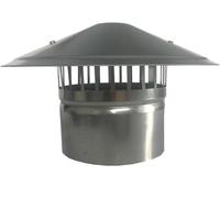 Tappo Comignolo Rotondo in Acciaio Stainles, Tappo Comignolo 60mm-200mm Tappo di Copertura del Tubo di Scarico, Topper per Tubi Stufa d'Argento Cappello da Neve Antipioggia, 170mm