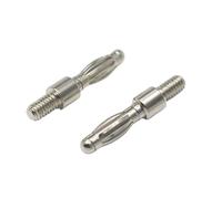 Tappo con bullone montato, 10 pezzi di spina a banana non isolata con bullone filettato da 4 mm adatto for l'installazione su pannello M4, connettore a vite, lunghezza filettatura 7