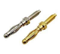 Tappo con bullone montato, 20 pezzi di spina a banana non isolata, bullone filettato da 4 mm, adatto for l'installazione su pannello M4, connettore a vite placcato in rame e nichel(Gold 20Pcs)