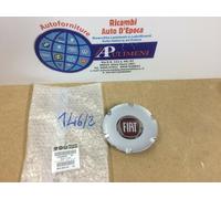 TAPPO COPERCHIO COPPETTA COPRIMOZZO CERCHIO RUOTA LOGO ROSSO FIAT PANDA 2003->