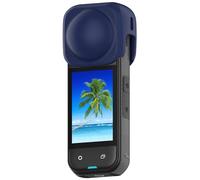 Tappo coprilente in silicone per insta360 X5,Copertura protettore della lente accessorio antigraffio A prova di caduta della lente per insta360 X5 (Blu)