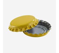 TAPPO CORONA GIGANTE D.29 COLORE GIALLO (CONFEZ. 200 PZ.) senza guarnizione