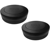 Tappo corpo + copriobiettivo posteriore for Canon EOS M50 Mark II M5 M6 Mark II M200 M100 M10 M3 M2 M e altri Canon EF-M Mount Mirrorless Camera e obiettivo,[2 pezzi]