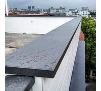 Tappo da muro per parapetto in alluminio con gocciolatoio e base | Piastra di copertura superiore per pareti del cortile resistente alle intemperie(4.2ft L,8.3"(211mm) T Wall)