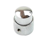 Tappo Del Potenziometro A Cupola In Metallo Con Doppia Manopola Concentrica Per Parti E Accessori Per Chitarra Con Volume Tono Basso Per Chitarra Elettrica parti di chitarra(Silver)