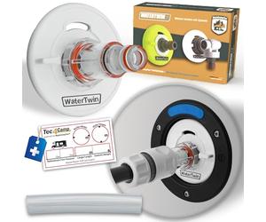 Tappo del serbatoio con collegamento per sistema Gardena per camper Caravan per riempire il serbatoio dell'acqua sul manicotto di riempimento con troppopieno e raccordo del tubo.