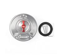 Tappo del serbatoio del carburante senza chiave Per CB1000R 2008-2011 Tappo Serbatoio Carburante In Lega Di Alluminio Modificato A Sgancio Rapido, Benzina A, Accessorio(Silver and Red)