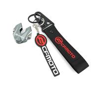 Tappo della valvola del pneumatico Per Cfmoto CF MOTO CLX700 700mt 800mt 450MT 450SS 450NK 650MT CNC Portachiavi Portachiavi Moto Chiave Custodia Cover Protezione Borsette(Titanium+Red)