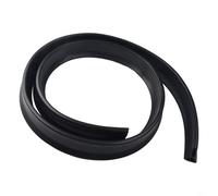 Tappo dell'acqua in silicone flessibile per doccia, antiscivolo, barriera per pavimento, divisore per soglia per bagno, cucina, doccia senza curvatura (nero, 200 cm)