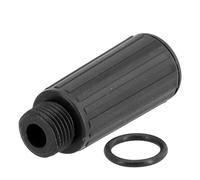 Tappo dell'olio con filettatura M15 x 1,50, 15,5 mm, con guarnizione, accessorio per cappello, compressore d'aria, in plastica nera