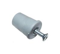 Tappo di arresto per tapparella finestra, Tappo finecorsa, con vite, Misura 30 mm, Plastica grigia, 6 pezzi