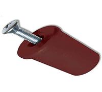 Tappo di arresto per tapparella finestra, Tappo finecorsa, con vite, Misura 40 mm, Plastica marrone, 6 pezzi