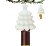 Tappo di bottiglia dell'albero di Natale, tappo del vino dell'albero di Natale, tappo della bottiglia di vino spumante del silicone, tappo della bottiglia di vino di Natale, tappi per bevande di