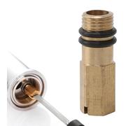 Tappo di chiusura M10 in ottone con filettatura da 10 mm e rondella per tappo di ingresso dell'acqua calda o fredda, compatibile con rubinetti da bagno o cucina, lunghezza 29 mm