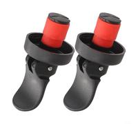 Tappo di chiusura per bottiglie di vino, birra, olio d'oliva e aceto, con funzionamento a pressione facile per una maggiore freschezza (2 pezzi, nero)