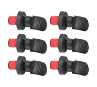 Tappo di chiusura per bottiglie di vino, birra, olio d'oliva e aceto, con funzionamento facile da premere per una maggiore freschezza (6 pezzi, nero)