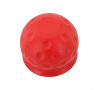 Tappo di copertura a sfera per gancio di traino, 50 mm, nero, resistente ai raggi UV, in morbido PVC, per roulotte, auto, camion, barca, senza bisogno di attrezzi, colore: rosso