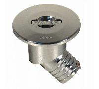 Tappo di imbarco in acciaio inox a 45° collo Ø 38 mm. acqua