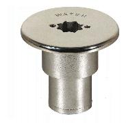 Tappo di imbarco in acciaio inox collo Ø 38 mm. per winch acqua