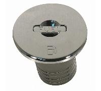 Tappo di imbarco in acciaio inox collo Ø 50 mm. carburante