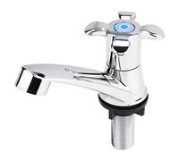 Tappo di plastica ABS a freddo singolo Tap di plastica con 1/4 Leva di svolta Easy Installa filo G1/2 per il lavandino della del bagno (Plum G1/2)