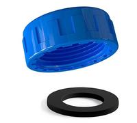 Tappo di raccordo per tubo da 1-1/2PT con guarnizione, connettore per tubo flessibile con filettatura femmina rotonda in PVC, per tubi dell'acqua da giardino e da esterno blu 50mm