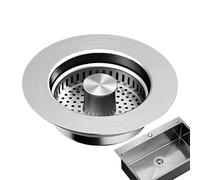 Tappo di ricambio per lavello, filtro per lavello, filtro per lavello con nucleo di rimbalzo, filtro per scarico in acciaio inox, per bagno, anti-intasamento, per cucina, bagno